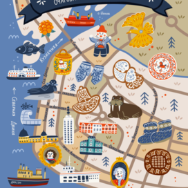 Карта Архангельска