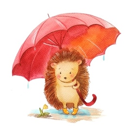 Ежуня и дождик