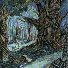 лес. "дикие лебеди"