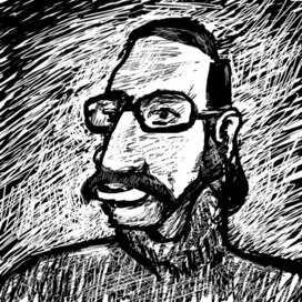 Портрет американского писателя Роберта Шекли