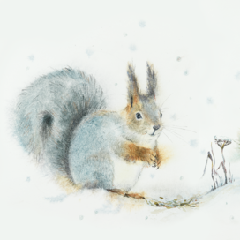 Белочка к рассказу М.Пришвина "Беличья память"