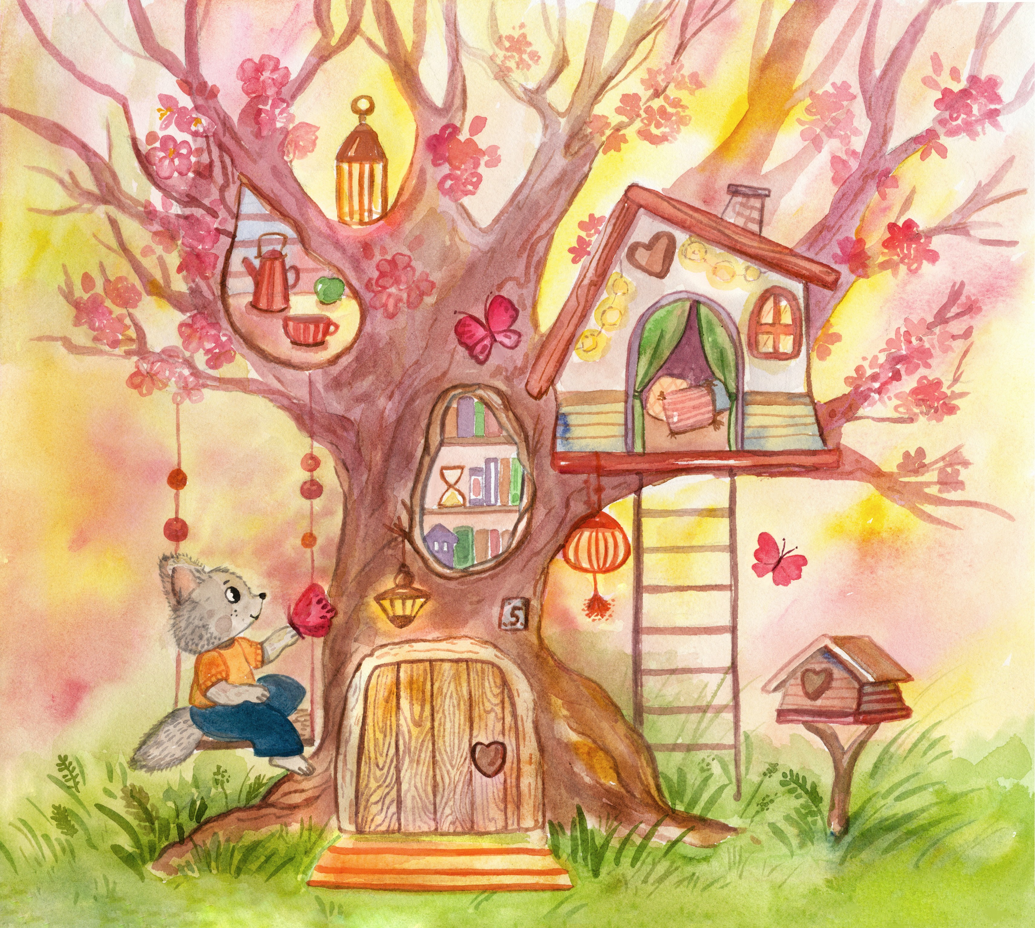 Мечтательное. Иллюстрация для авторского календаря. Май.