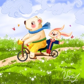 Ехали заяц и медведь