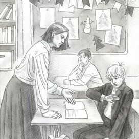 Иллюстрация к детской книжке про школу