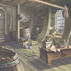 Концепт арт - пиратская каюта 