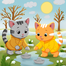 Котики. Весна