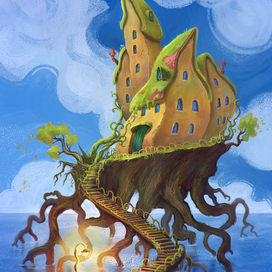 Домик на пне