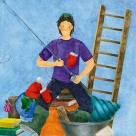 Обложка к книге Э. Успенского "Рыболов"