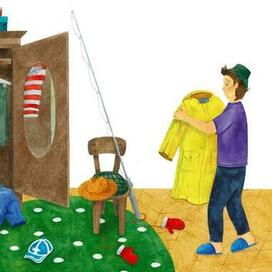 Иллюстрация к стихотворению Э. Успенского "Рыболов"