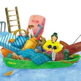 Иллюстрация к стихотворению Э. Успенского "Рыболов"