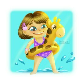 Девочка на море