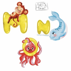 Детский алфавит MNO