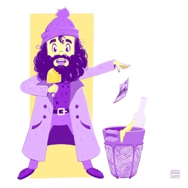 Иллюстрация «Бородач-сладкоежка»