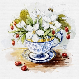 Чай с земляникой