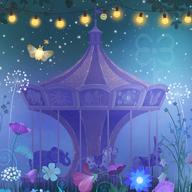 Фрагмент обложки для собственной сказки "Трамвай для мотылька"