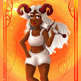 Иллюстрация Зодиак. Овен 