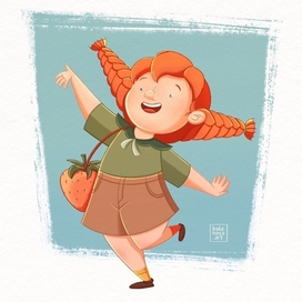 Девочка с косичками 