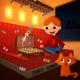 Фан-Арт по вселенной Гарри Поттера - "Рон Уизли и волшебный чемодан"