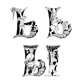 Буквицы Ы, твердый знак, мягкий знак