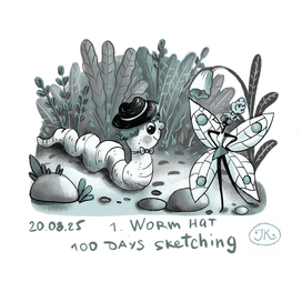 скетч для  "100 days of sketching"