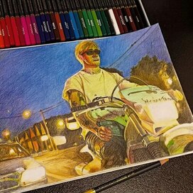 Рисунок кадра из фильма "Место под соснами"