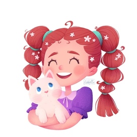 Девочка и ее пушистое счастье