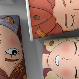 Иллюстрации для кофейных стаканчиков