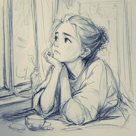 Задумчивая девушка