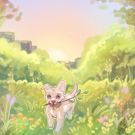 нежная и спокойная иллюстрация для обложки блокнота