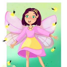 Фея кружащий светлячков
