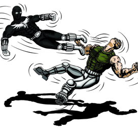 Удар с двух ног