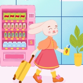 Зайчик летит в отпуск