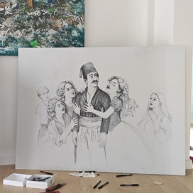 Процесс рисования картины 