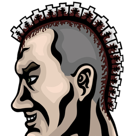 Ирокез из бритвенных лезвий