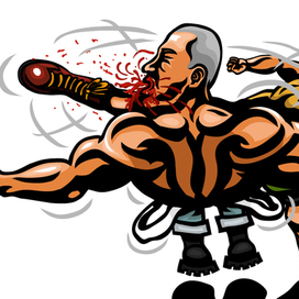 Нокаут ногой с разворота