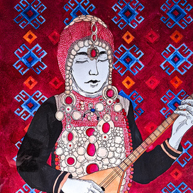 "Башкирка играет на думбыре" 