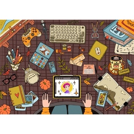 Иллюстрация «За столом»