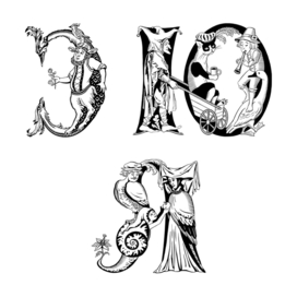 Буквицы Э Ю Я