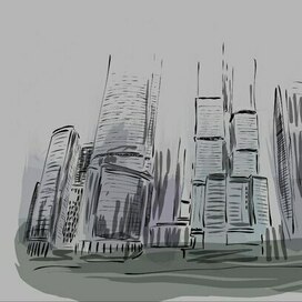 Москва-Сити в тумане