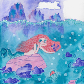 Разворот в книгу "Маленькая русалочка"