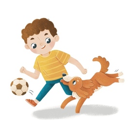 Мальчик с собакой