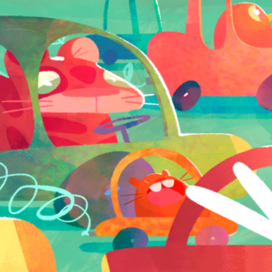 Разворот для книжки-картонки | Машинки