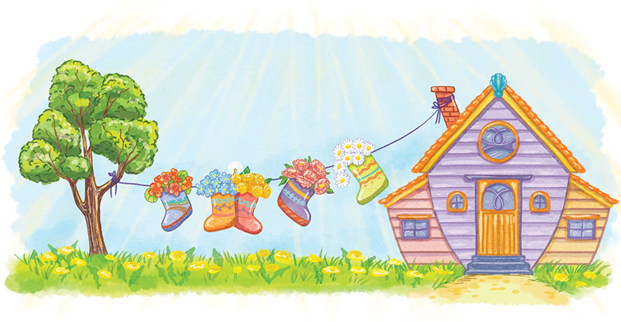 цветочные валенки