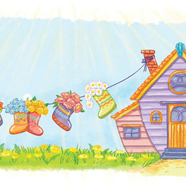 цветочные валенки