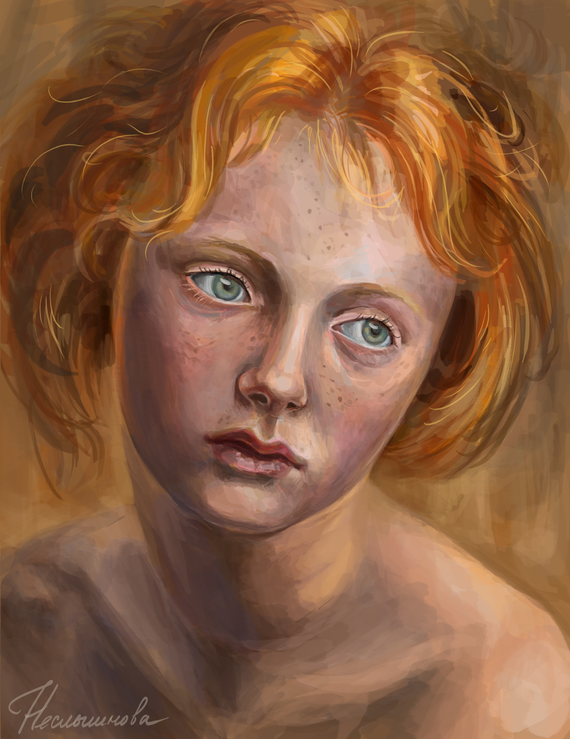 Рыжая девушка