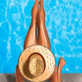 Девушка в бассейне