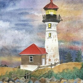 Маяк на закате