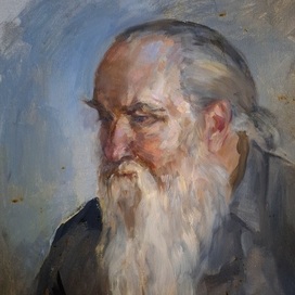 этюд головы натурщика