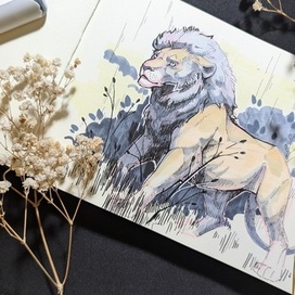 Этюд маркерами