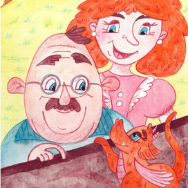 Иллюстрация в журнал рассказов  про драконов